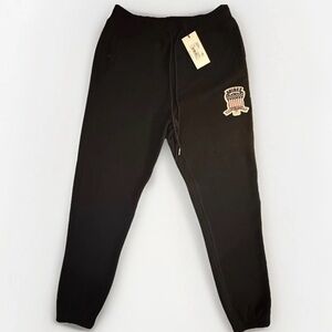 Avirex Black Joggers with Classic Patriotic Patch Mens Large